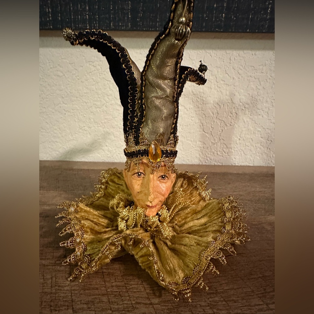 Katherine’s Collection collectible Black and Gold Jester